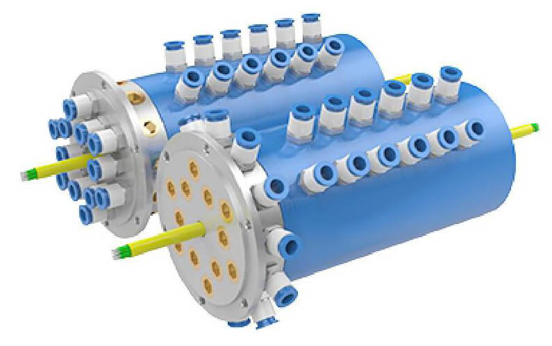 12 Passage Pneumatic/Hydraulic + Electrical Rotary Joints - Grand