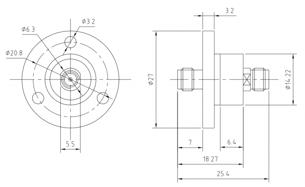 Rf Rotary Joint Hr14-1-sma-18 - Grand